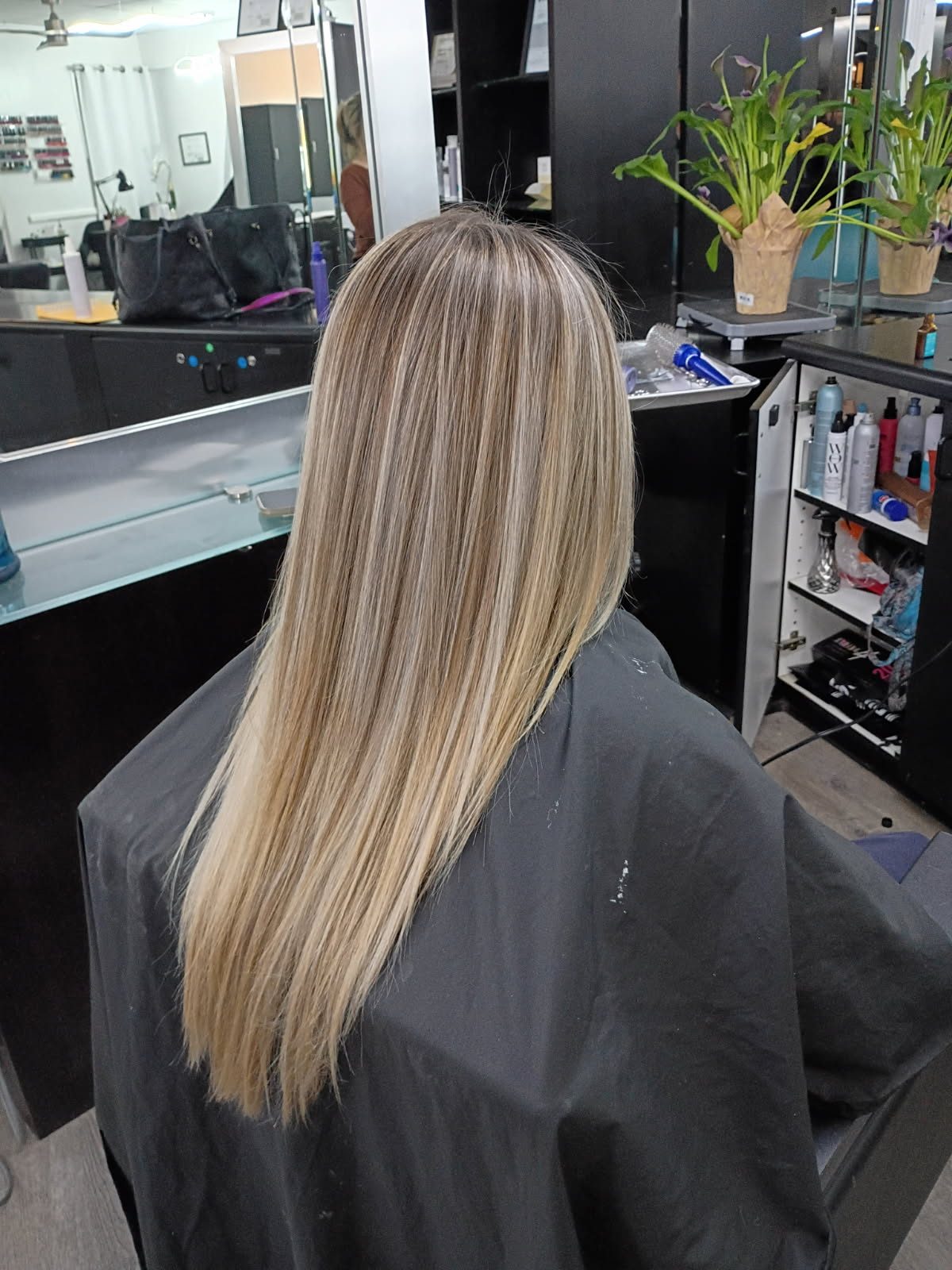 Sleek blonde babylights — Hair By Kim Pinkham Coronado CA