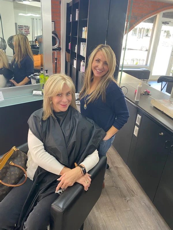 Hair stylist at work — Kim Pinkham Coronado